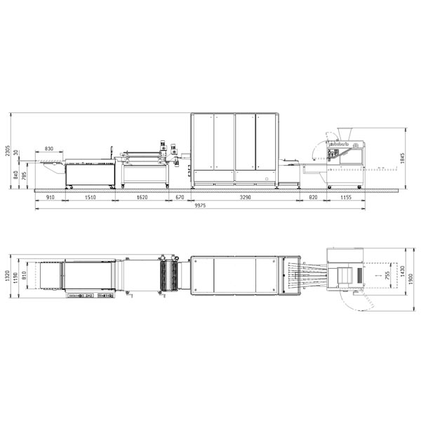 4-5-6 way small automatic bread-making line detail